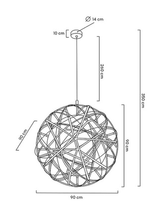 MOOSEE lampa wisząca STELLAR 90 srebrna