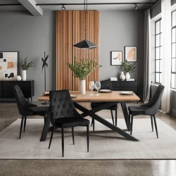 Krzesło CORK Czarne Welurowe