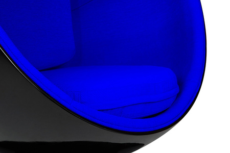 Fotel BALL BLACK niebieski - włókno       szklane, metal