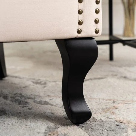 Fotel MALLO Beżowy Welurowy