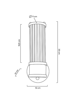 MOOSEE lampa ścienna PILAR złota