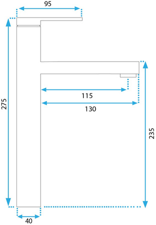 BATERIA UMYWALKOWA JS-650101-1B PIXEL CZARNA WYSOK