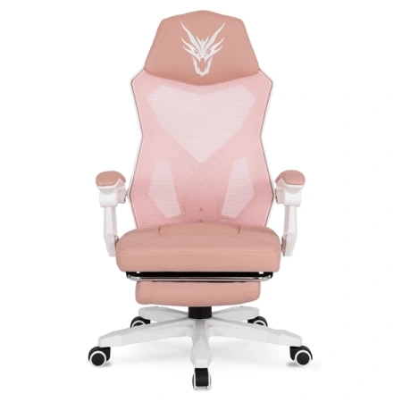 Fotel Obrotowy BING Różowy/biały