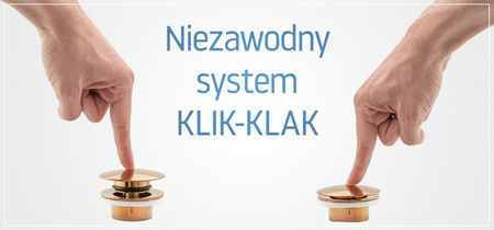SYFON KLIK-KLAK UNIWERSALNY CZARNY