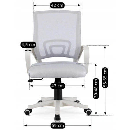 Fotel Obrotowy NATE Szary