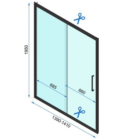 DRZWI PRYSZNICOWE RAPID SLIDE BRUSH GOLD 100
