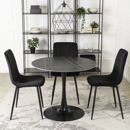 Stół SANDER 90 cm Czarny