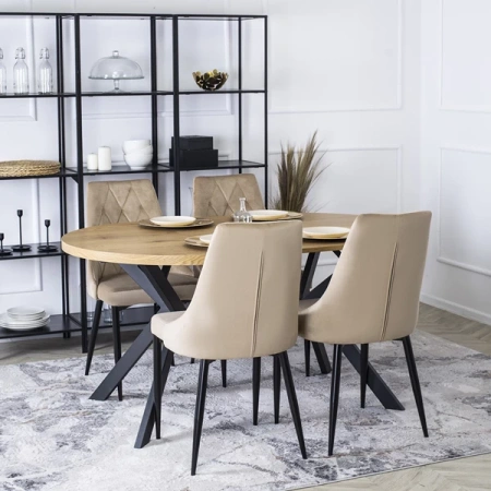 Krzesło CORK Beż Welurowe