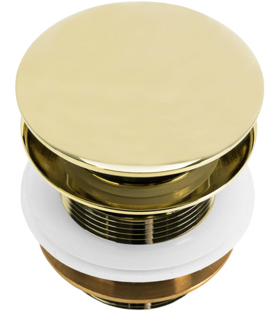 KOREK DO WANNY Z PRZELEWEM ZŁOTY 6cm