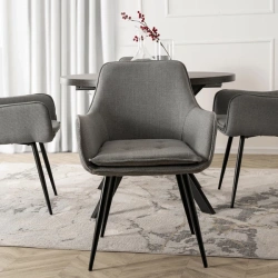 Krzesło EDRICK Tkanina Szare