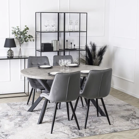 Krzesło RIO Szare Welurowe