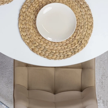 Krzesło RODRI Beżowe Welurowe