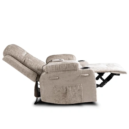 Fotel Masujący BOX Beżowy Welurowy