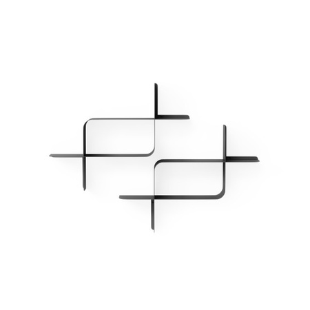 UMBRA zestaw 2 półek ściennych MONTAGE    czarny