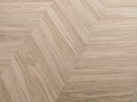 Emil Ceramica Elegant Sleek Wood Chevron White 11x54