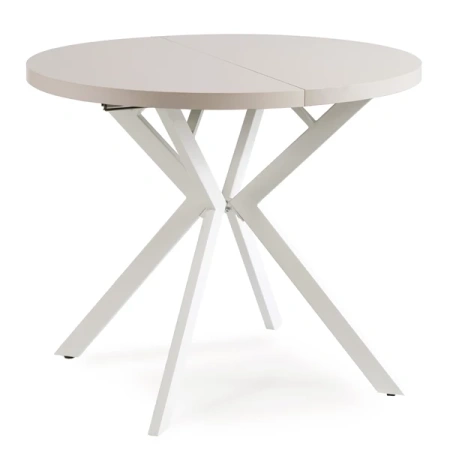 Stół DORIAN 80-160 cm Kaszmir/Biały