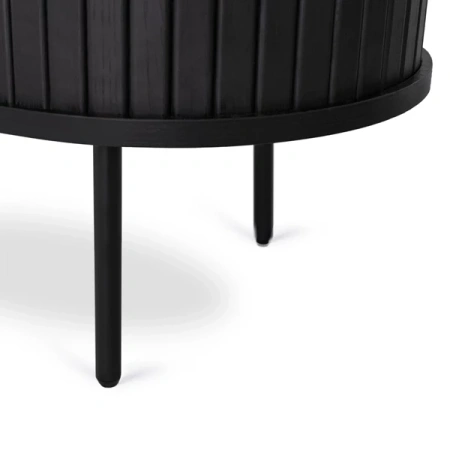 Komoda Dwudrzwiowa Rozsuwana 180 cm TRISH Czarna