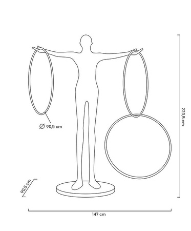 MOOSEE lampa podłogowa HUMAN CIRCULO      włókno szklane