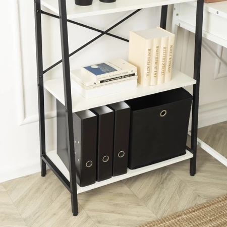 Regał GIA Biały/Czarny