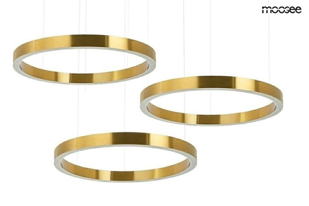 MOOSEE lampa wisząca RING 80 + 80 + 80    złota na jednej podsufitce