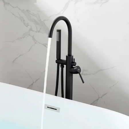 BATERIA WANNOWA PODŁOGOWA LUNGO CZARNA