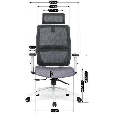 Fotel Obrotowy NICKI Szary