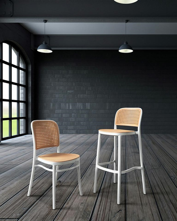 Krzesło WICKY białe - polipropylen