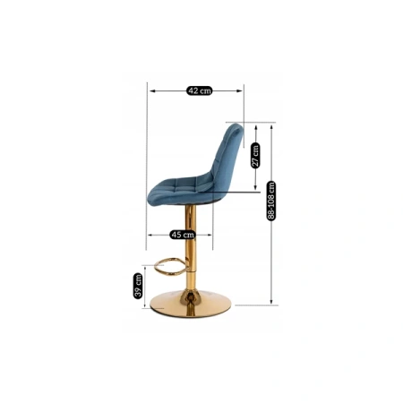 Hoker ARCOS Niebieski Welurowy