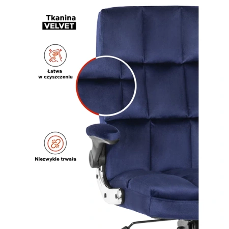 Fotel Obrotowy LONDON Granatowy