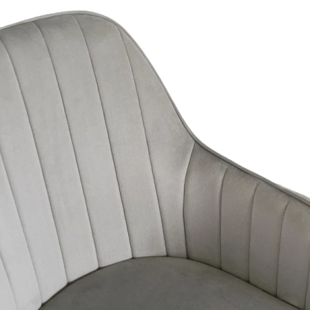 Fotel Obrotowy TOM Szary Welurowy