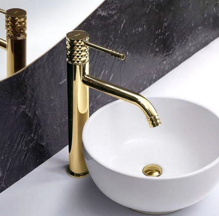 BATERIA UMYWALKOWA LUNGO DIAMOND ZŁOTA WYSOKA