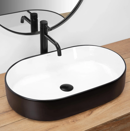 UMYWALKA NADIA 60 BLACK MATT/WHITE - NABLATOWA