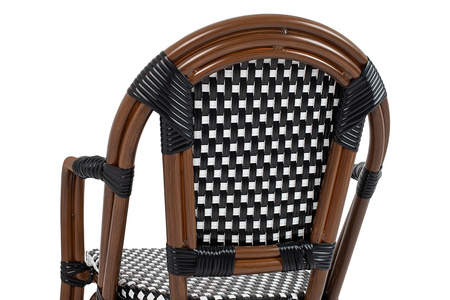 Krzesło ogrodowe CAFE PARIS ARM brązowe   rattan
