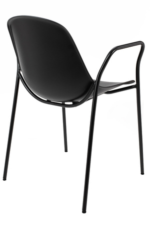 Krzesło RESOL ARM czarne - polipropylen,  metal