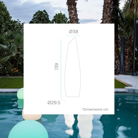 NEW GARDEN lampa ogrodowa FREDO 140       BATTERY TUBE biała