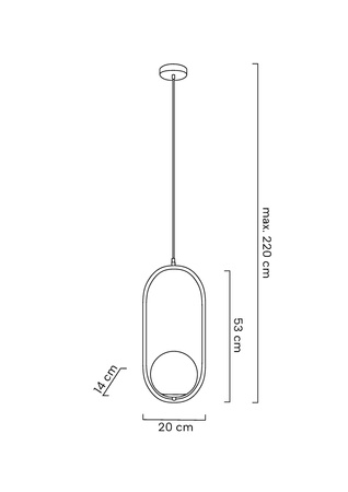 MOOSEE lampa wisząca AURELIA 50 złota