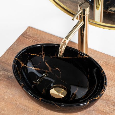 UMYWALKA SOFIA MINI MARBLE BLACK SHINY - NABLATOWA
