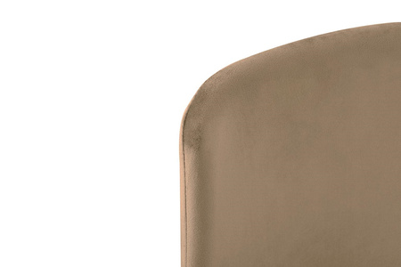 Krzesło DIEGO khaki / beżowe - welur,     podstawa czarno złota