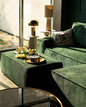 Narożnik PILLOW M prawy z funkcją spania  zielony