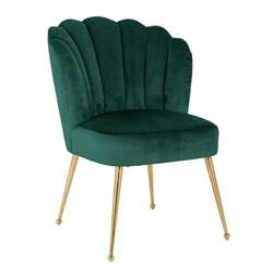 RICHMOND krzesło PIPPA GREEN - welur, podstawa złota