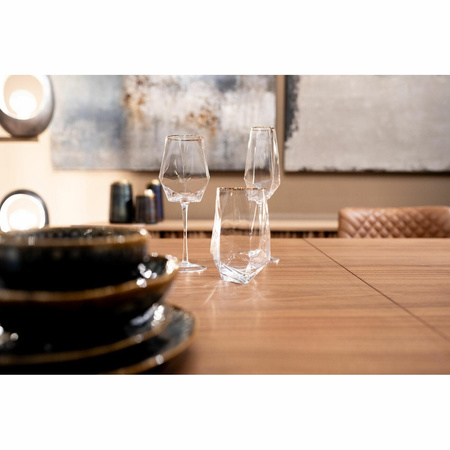 KARE komplet 4 kieliszków do szampana     DIAMOND RIM 360 ml