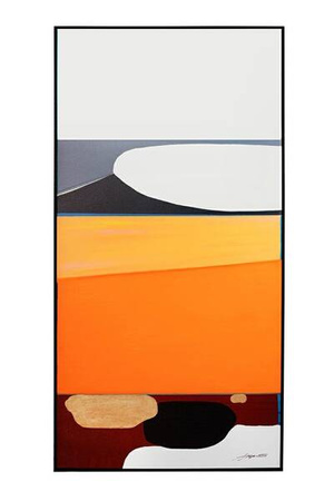 KARE obraz ABSTRACT SHAPES ORANGE 73x143 cm