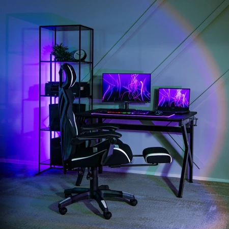 Fotel Obrotowy MAXIMO Czarny/biały