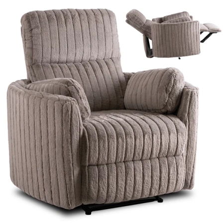 Fotel RAUL Szary Tkanina Pluszowa