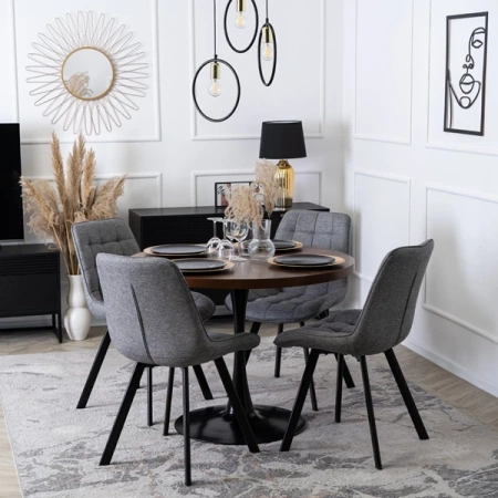 Krzesło RICK 2 Szare Tapicerowane