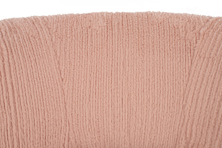 Fotel LOW TEDDY PINK różowy - stal