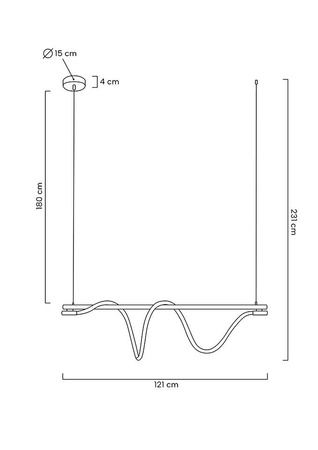 MOOSEE lampa wisząca SERPIENTE 120 złota