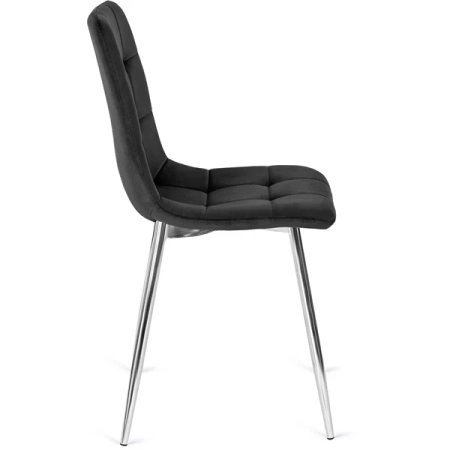 Krzesło CESAR Czarne Welurowe