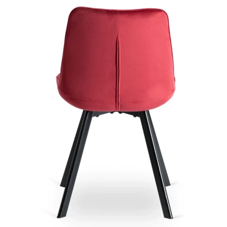 Krzesło RICK Bordowe Welurowe