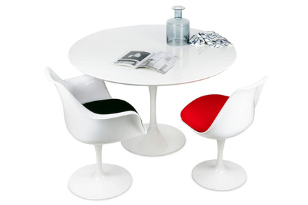 Stół TULIP PREMIUM 100 biały  - MDF, metal